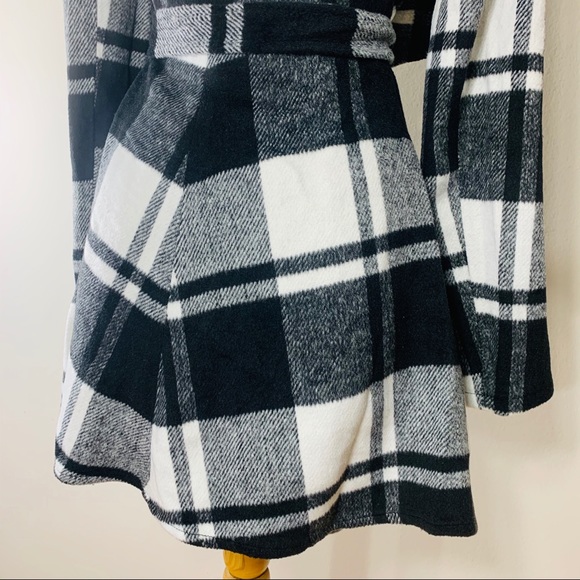 FAVLUX FASHION | Waterfall Jacket Blk White Plaid - Picture 4 of 8